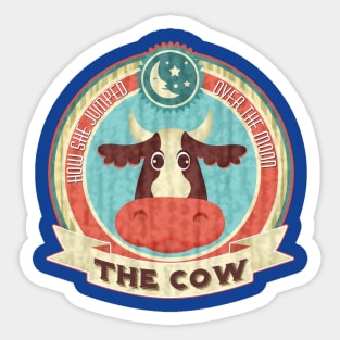 cow over the moon Sticker